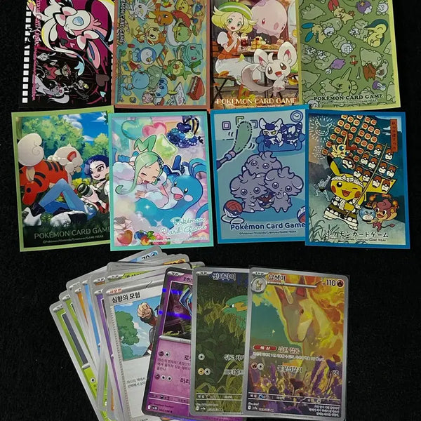 [BUNJANG] Pokemon Card Sleeves Bundle Set AR Cards / 포켓몬스터 카드 슬리브 실드 AR 피카츄 냐스퍼 님피아 등 일괄