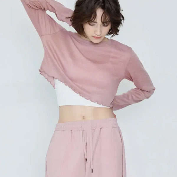 [BUNJANG] Deviwear New Wave Holic Crop Long Sleeve T-shirt / [데비웨어 뉴웨이브 홀릭크롭 긴팔티] 팝니다