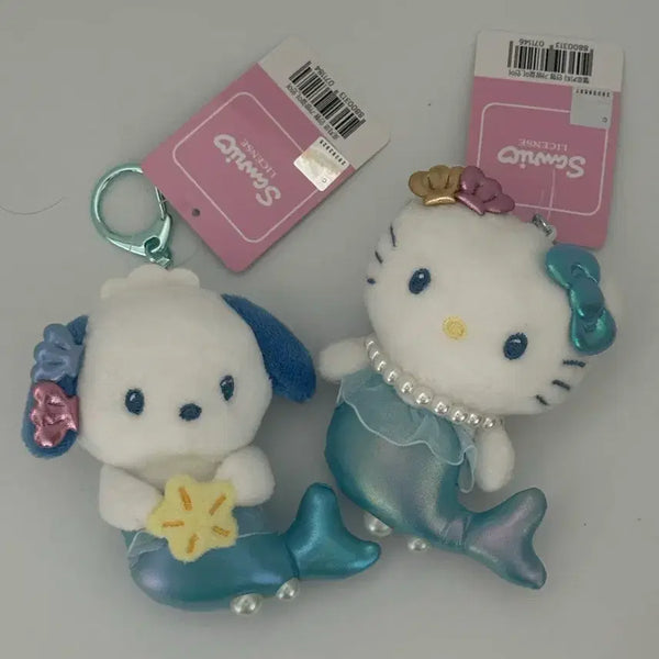 [BUNJANG] Sanrio Hello Kitty Pochacco Mermaid Doll Keyring Set / 산리오 헬로키티 포차코 인어 인형 키링
