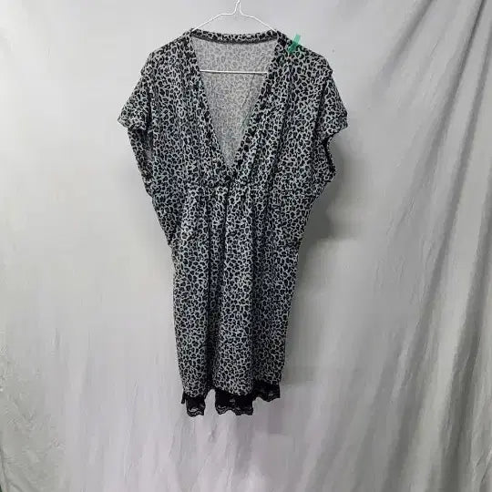 [BUNJANG] Leopard Pattern Midi Dress with Black Lace Detail / 레오파드 패턴 원피스 여러개 원하는 상품 선택