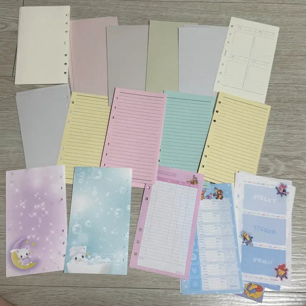[BUNJANG] A6 Binder Inserts Bundle / A6 다이어리 속지 다빈치 타케오 고전푸우속지 캐릭터속지 일괄