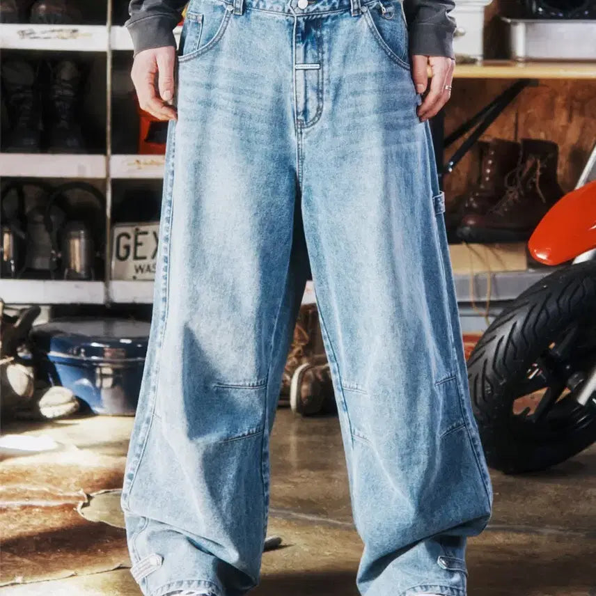 [BUNJANG] The Vinyl House Basic Light Wash Wide Denim Pants / 더비이닐하우스 베이직 연청 데