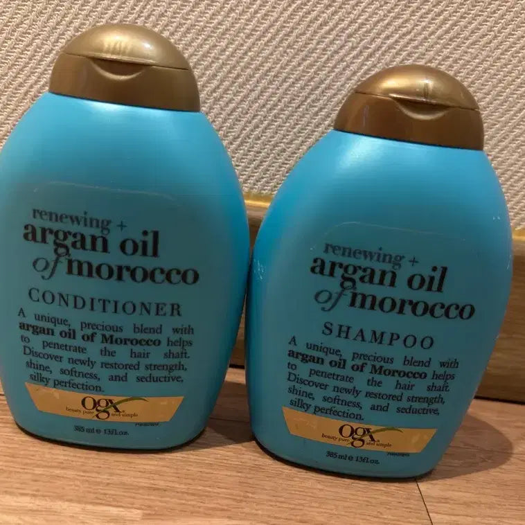 [BUNJANG] OGX Moroccan Argan Oil Shampoo + Conditioner Set / ogx 모로코 아르간 오일 샴푸+컨디셔너