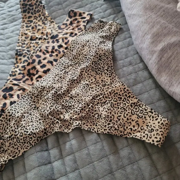 [BUNJANG] Leopard Pattern Women's Lingerie Set (3 Pieces) / 레오파드 패턴 여성 속옷 3종