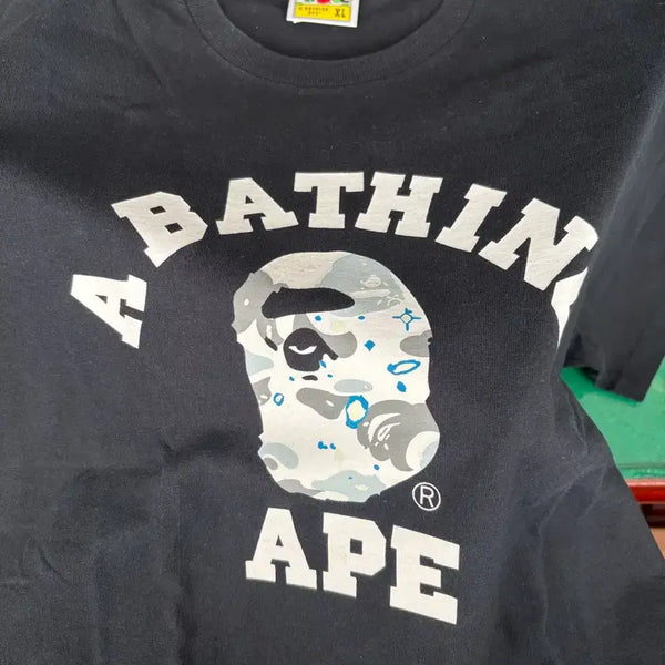 [BUNJANG] A Bathing Ape Camo Short Sleeve T-Shirt Grey XL / 베이프 카모 반팔 티셔츠 그레이 XL 급처