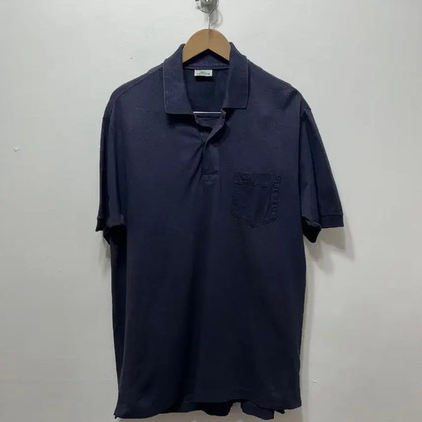 [BUNJANG] Lacoste Navy Pocket Short Sleeve Polo Shirt Size 105 / 라코스테 네이비 포켓 반팔 폴로티 105사이즈