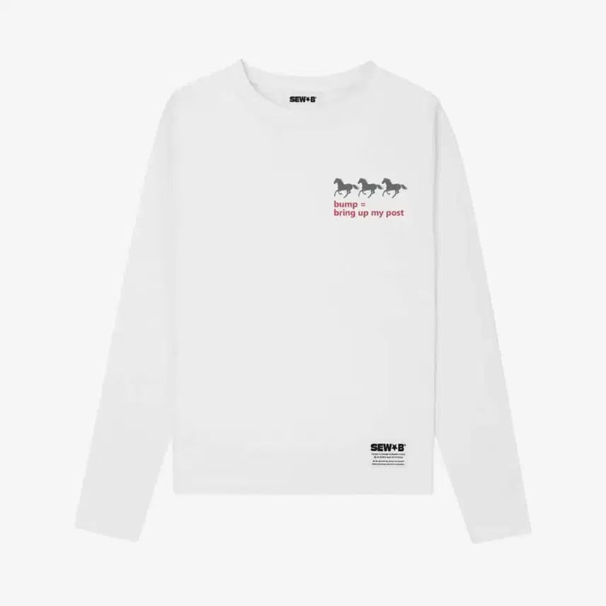 [BUNJANG] Sobee Semi-Crop Bump Post Long Sleeve T-Shirt / 쏘비 세미크롭 bump post 긴팔티 롱슬리브