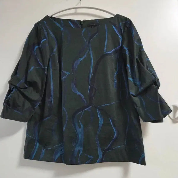 [BUNJANG] COS Pattern 5-Sleeve Blouse / COS 코스 패턴 블라우스 5부