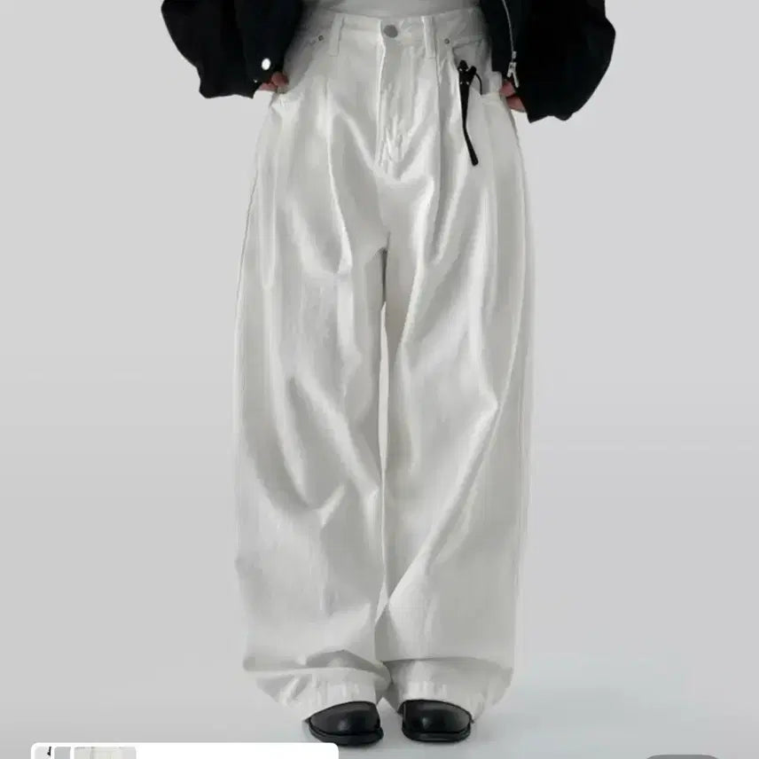 [BUNJANG] Autumn Barrel Wide Pants Ivory / 어텀 베럴 와이드 팬츠 바지 벌룬 아이보리
