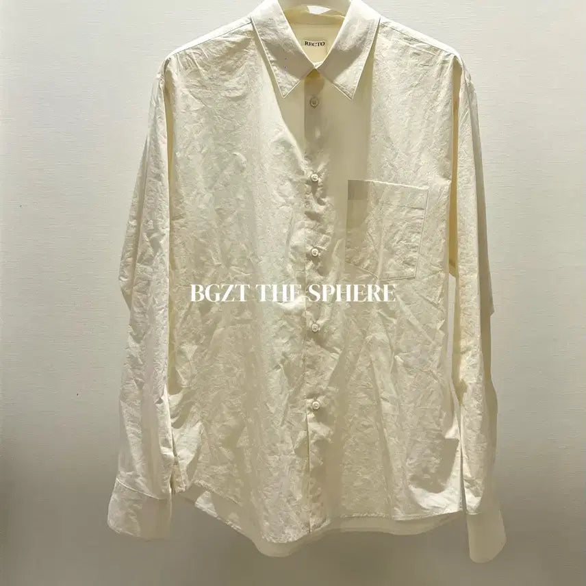 [BUNJANG] Recto 26SS Cotton Pocket Shirt Cream / 렉토 26SS 코튼 포켓 셔츠 크림