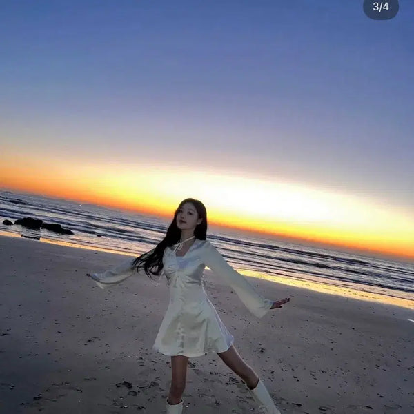 [BUNJANG] Glonny FINN Pin Mini Satin Dress Pink XS/S / 서수진 착용 글로니 FINN 핀 미니 새틴 드레스 핑크 xs/s