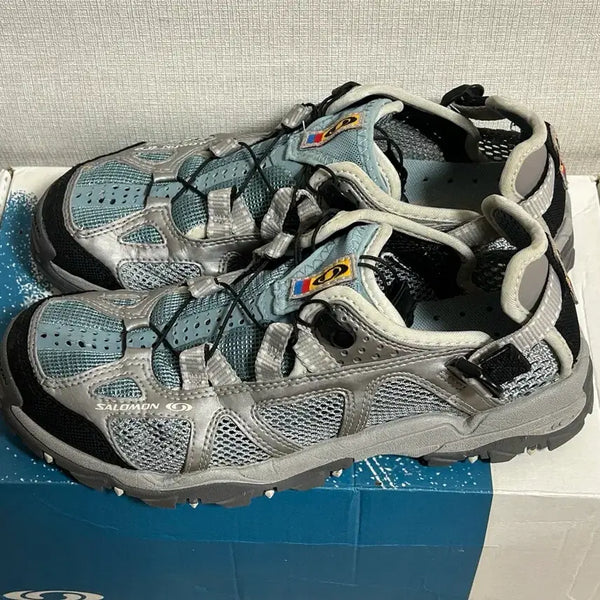 [BUNJANG] Vintage Salomon Tech Amphibian Sandals Size 255 Grey Blue / 빈티지 살로몬 테크 앰피비언 샌들 255 그레이 블루