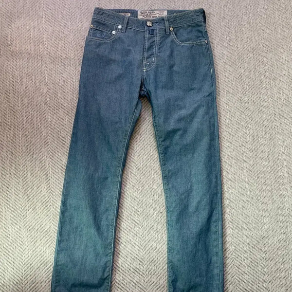 [BUNJANG] Jacob Cohen Light Wash Tailored Denim Pants / 야콥 코헨 라이트 워시 테일러드 데님 팬츠