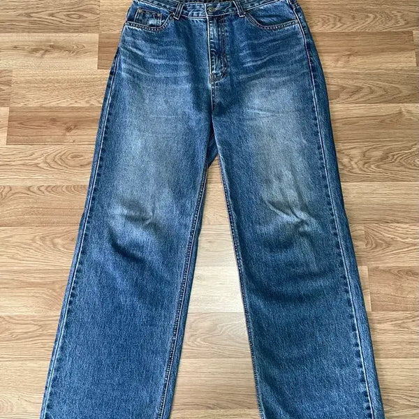[BUNJANG] Uptownholic Wide Denim Jeans (Medium Blue) / 업타운홀릭 와이드 데님 중청