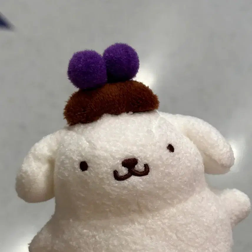 [BUNJANG] Sanrio Pompompurin 30th Anniversary Doll Keychain Mascot Flavor White / 산리오 폼폼푸린 30주년 인형 키링 마스코트 플레이버 화이트