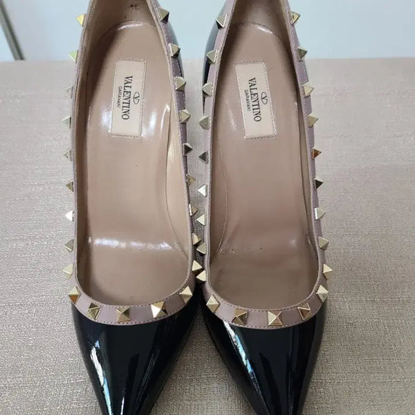 [BUNJANG] Valentino Rockstud Black Heels 39.5 (250) / 발렌티노 락스터드 블랙 힐 정품 미사용39.5(250)