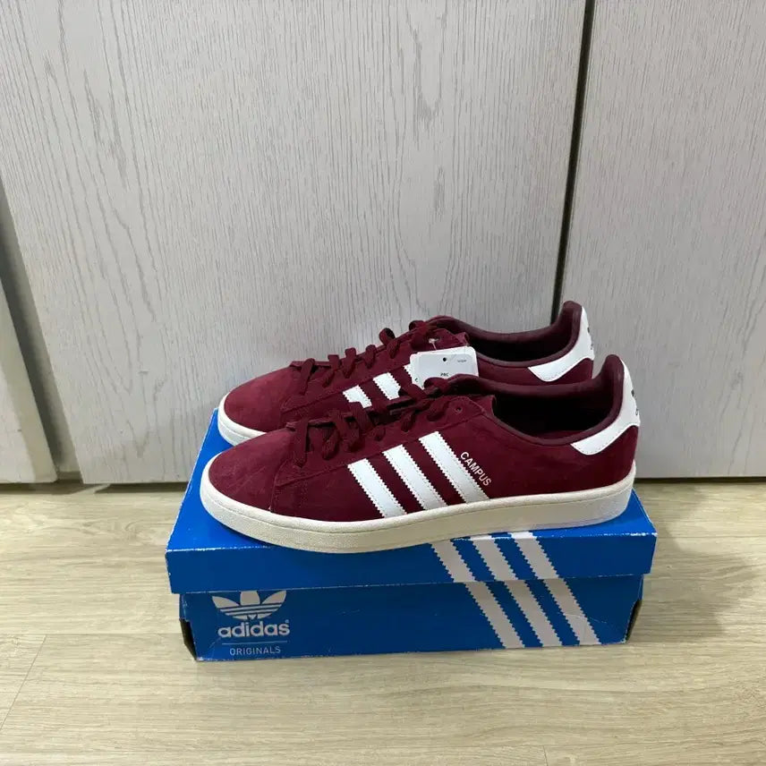[BUNJANG] Adidas Campus Burgundy Sneakers / 아디다스 캠퍼스 버건디 285