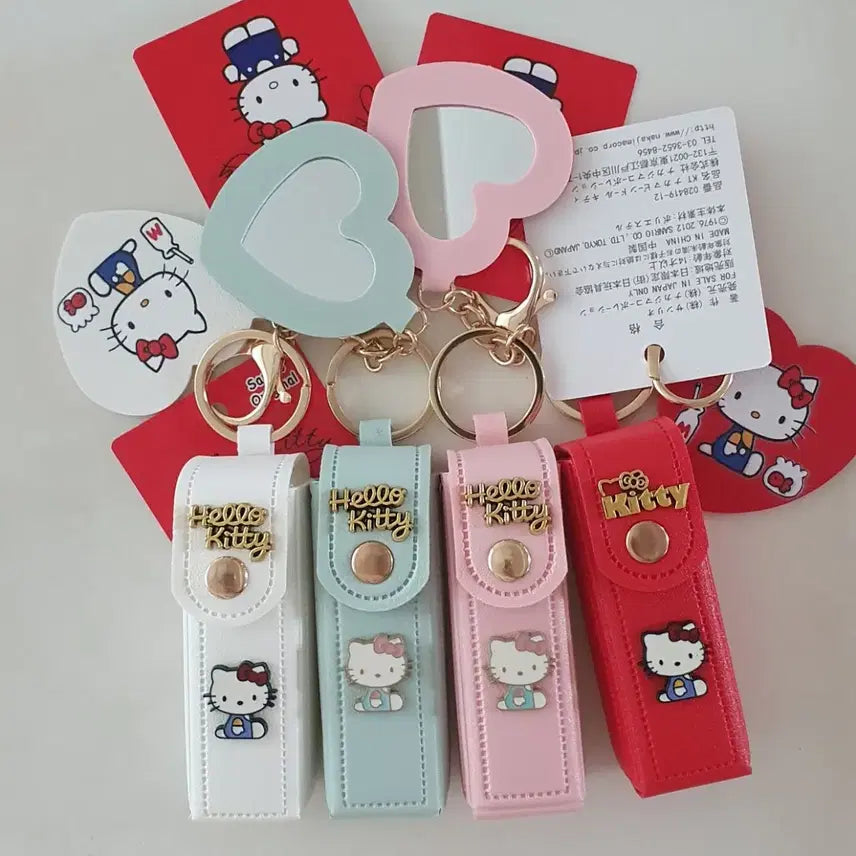 [BUNJANG] Hello Kitty Lipstick Case Mirror Keychain / 개당가격)헬로키티 립스틱 케이스 거울 파우치 키링 새상품
