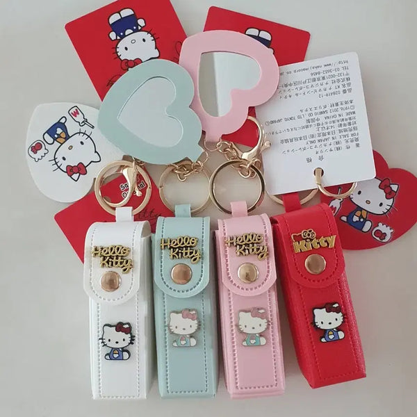 [BUNJANG] Hello Kitty Lipstick Case Mirror Keychain / 개당가격)헬로키티 립스틱 케이스 거울 파우치 키링 새상품