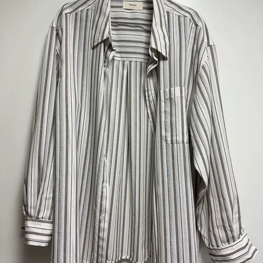 [BUNJANG] Fabrega Multi Stripe Shirt White / [3] 파브레가 노이 멀티 스트라이프 셔츠 화이트