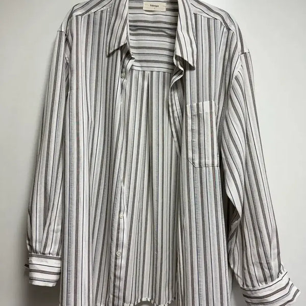 [BUNJANG] Fabrega Multi Stripe Shirt White / [3] 파브레가 노이 멀티 스트라이프 셔츠 화이트