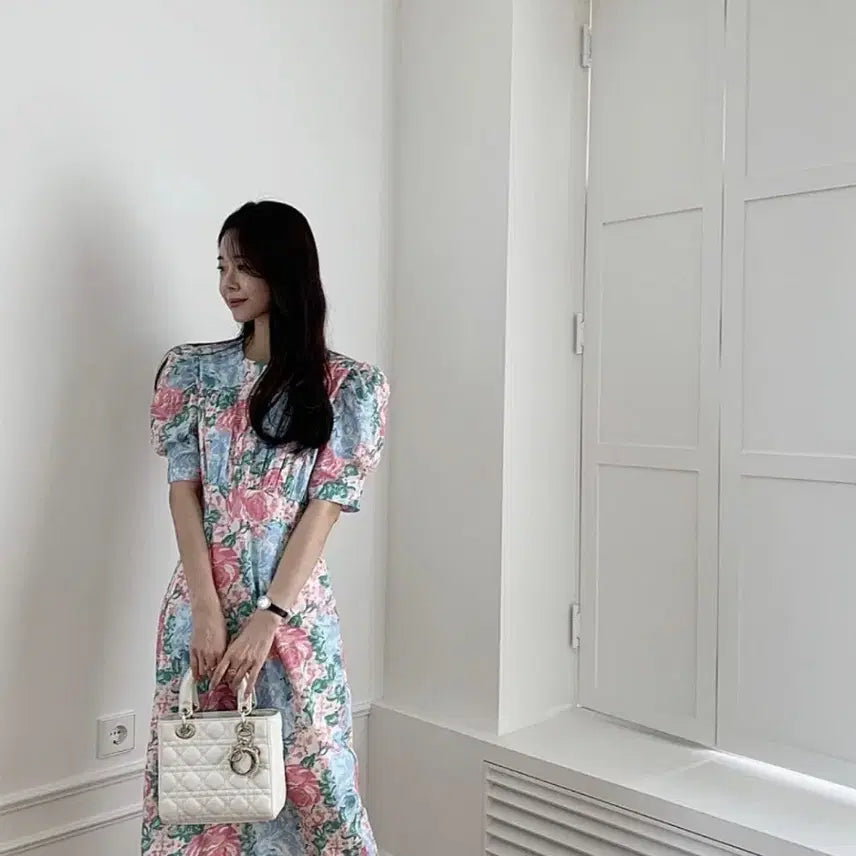 [BUNJANG] Bycini Celine Flower Long Dress / 바이씨니 셀린꽃투ops