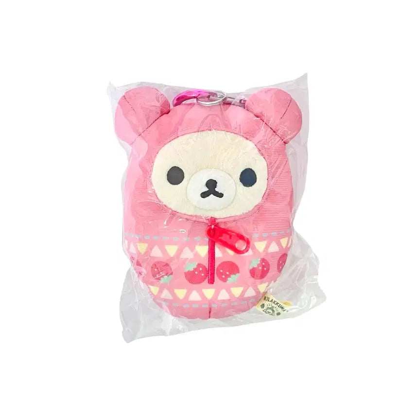 [BUNJANG] Korilakkuma Strawberry Sleeping Bag Charm / [새상품] 딸기 침낭 코리락쿠마 인형 키링