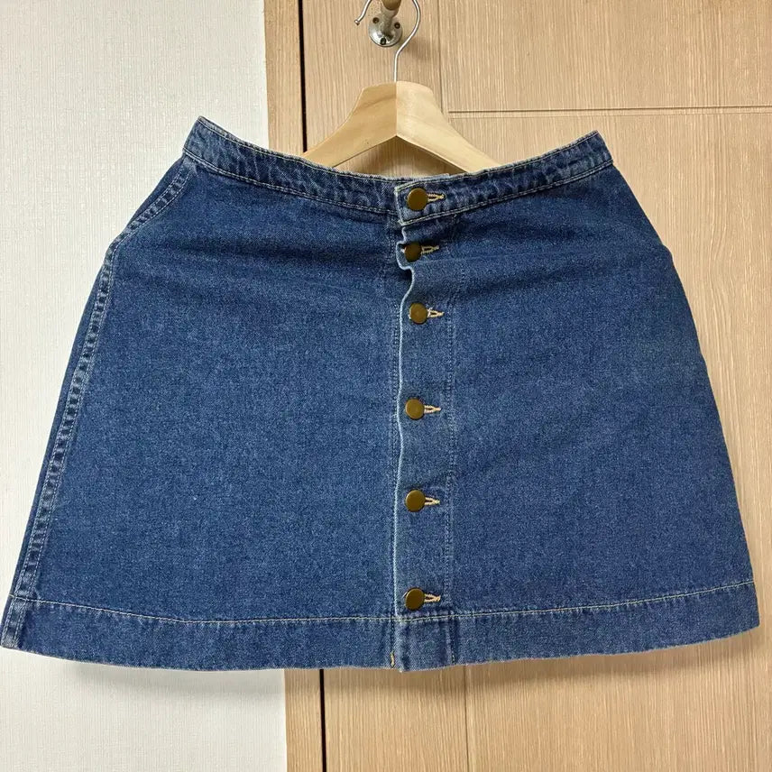 [BUNJANG] American Apparel Denim Mini Skirt L Blue / [L]아메리칸어패럴 AA 데님 스커트 블루