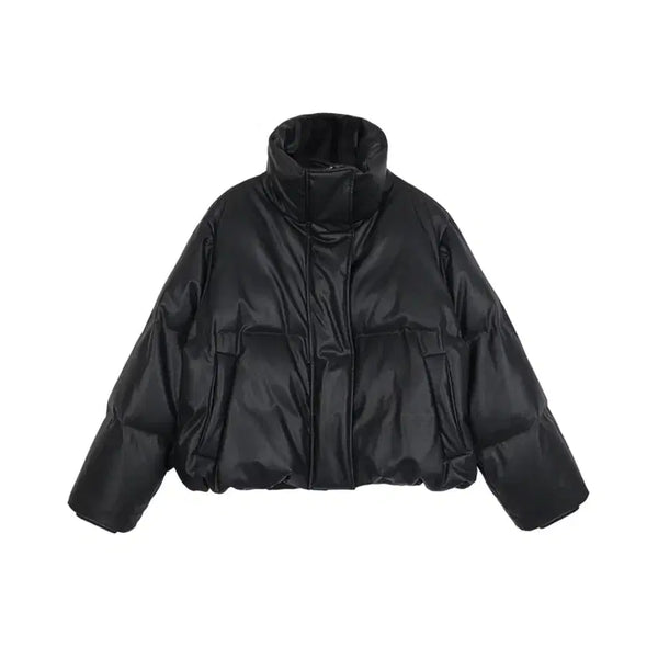 [BUNJANG] PVCS Leather Goose Down Puffer Jacket / PVCS 레더 구스 다운 점퍼