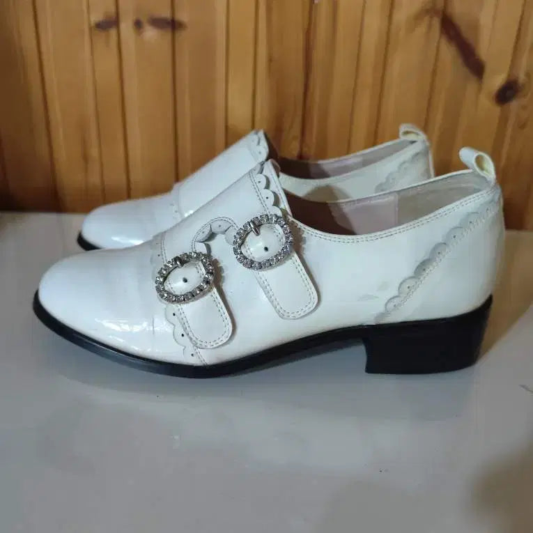 [BUNJANG] SCOMMAGONI Enamel Double Buckle Loafers / 36 230mm 슈콤마보니 에나멜 더블버클 로퍼 구두