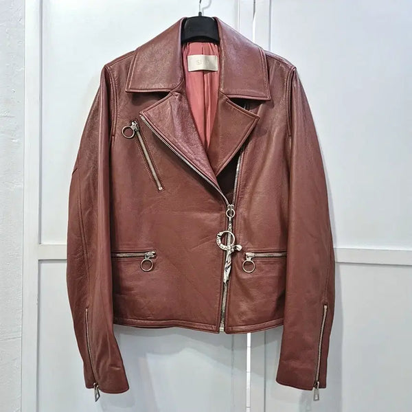 [BUNJANG] SJSJ Genuine Leather Rider Jacket / SJSJ 양가죽 라이더 자켓 55