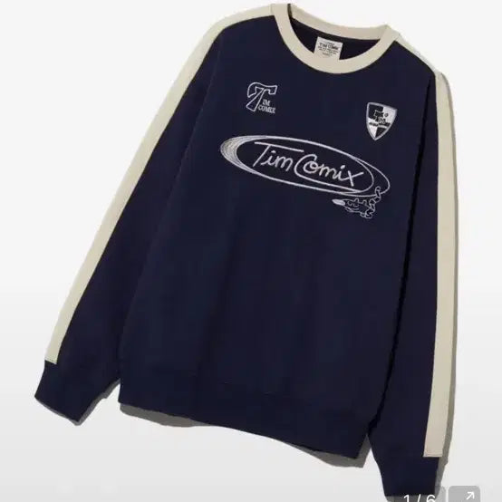 [BUNJANG] Team Comics Jersey Sweatshirt Navy L / 팀코믹스 져지 맨투맨 네이비 L