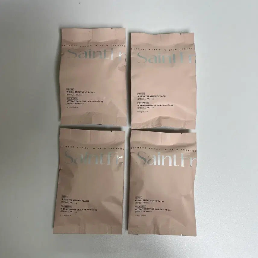 [BUNJANG] Saint Franc W Skin Treatment Peach Cushion Refill (4-Pack) / 세인트프랑 더블유 스킨 트리트먼트 피치 쿠션 리필 4개