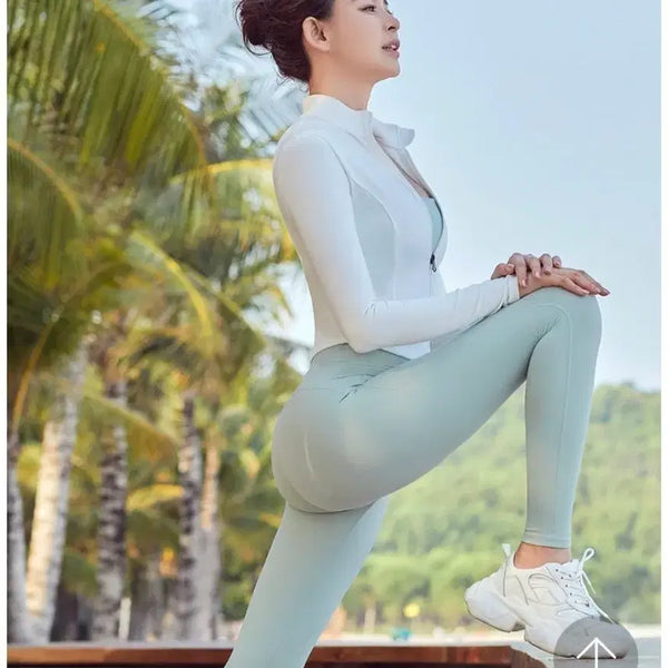 [BUNJANG] STL Air Dry High-Up Belly Cover Leggings / STL 에어드라이 하이업 뱃살커버 키작아도 괜찮아 레깅스