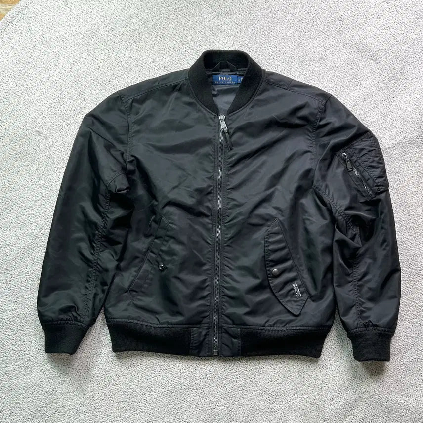[BUNJANG] Polo Ralph Lauren Nylon MA-1 Bomber Jacket L / 폴로 랄프로렌 나일론 Ma-1 항공점퍼 자켓 L