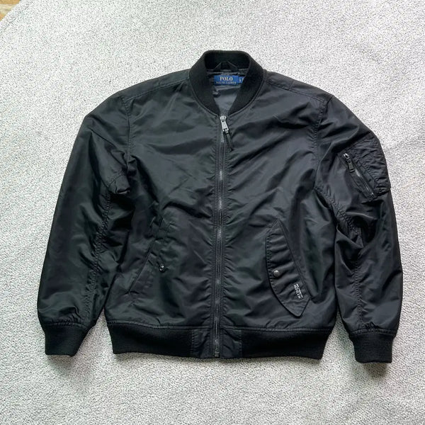 [BUNJANG] Polo Ralph Lauren Nylon MA-1 Bomber Jacket L / 폴로 랄프로렌 나일론 Ma-1 항공점퍼 자켓 L