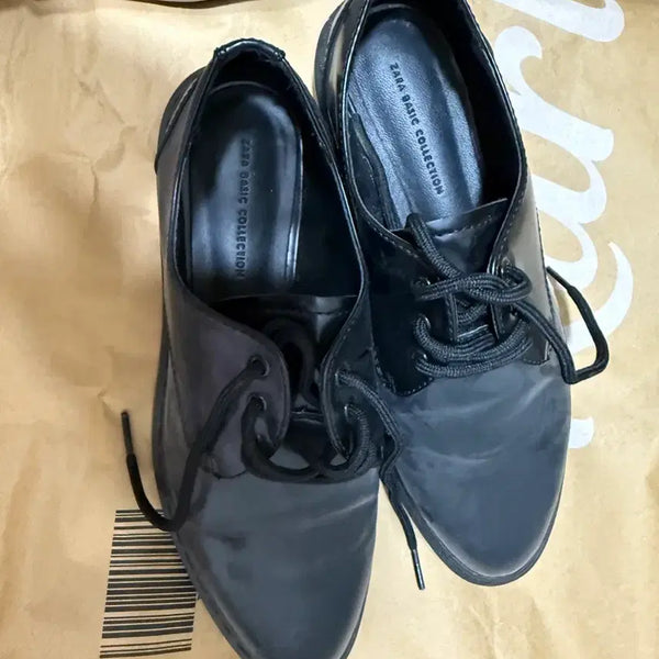 [BUNJANG] Zara Basic Collection Black Lace-up Shoes / 자라 베이직 컬렉션 블랙 레이스업 슈즈