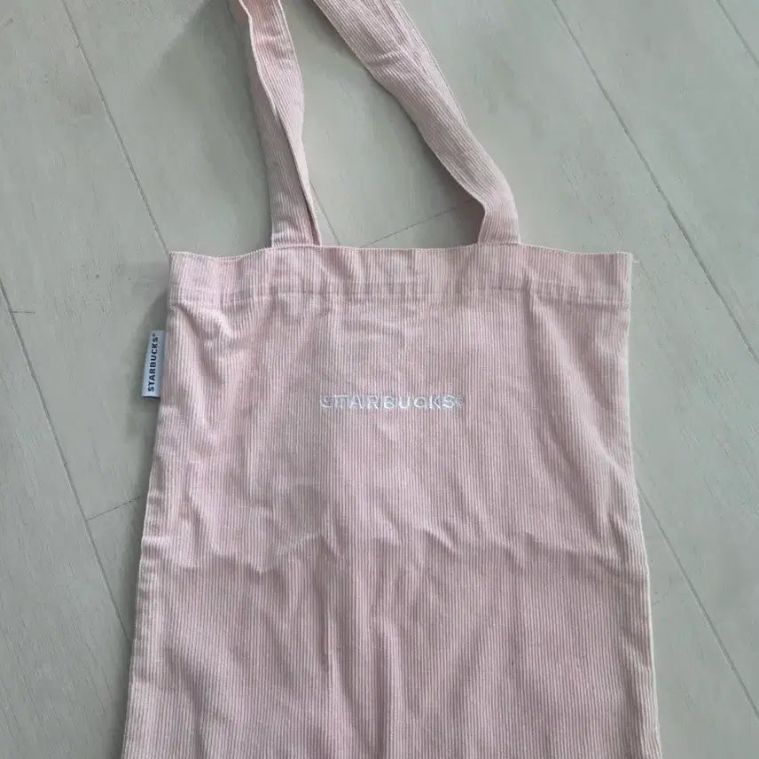 [BUNJANG] Starbucks Corduroy Eco Bag Pink / 스타벅스 코듀로이 핑크색 에코백