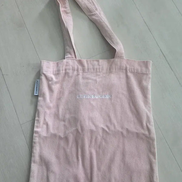 [BUNJANG] Starbucks Corduroy Eco Bag Pink / 스타벅스 코듀로이 핑크색 에코백
