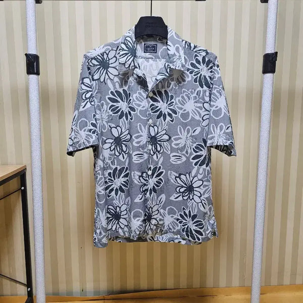 [BUNJANG] Oriang Floral Pattern Cotton Shirt M / 오리앙 셔츠 코튼 M