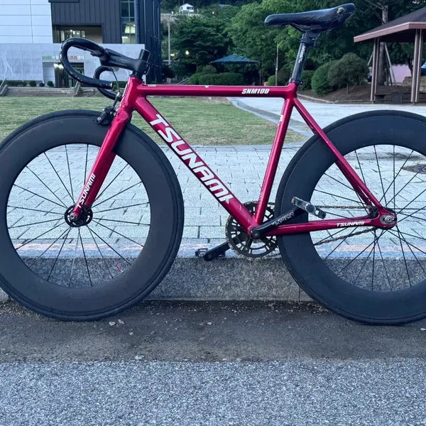 [BUNJANG] Tsunami Red Wine Bicycle Frame (Size S) / 쓰나미 레드와인