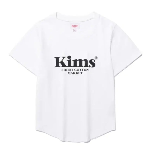 [BUNJANG] Kims Fresh Cotton Market Bam Logo T-Shirt Short Sleeve / 킴스 프레시 코튼 마켓 밤 로고 티셔츠 반팔