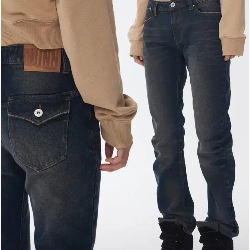 [BUNJANG] Meowwoem Washed Cat Whisker Blade Jeans / Meowwoem Washed Cat Whisker Blade Jeans