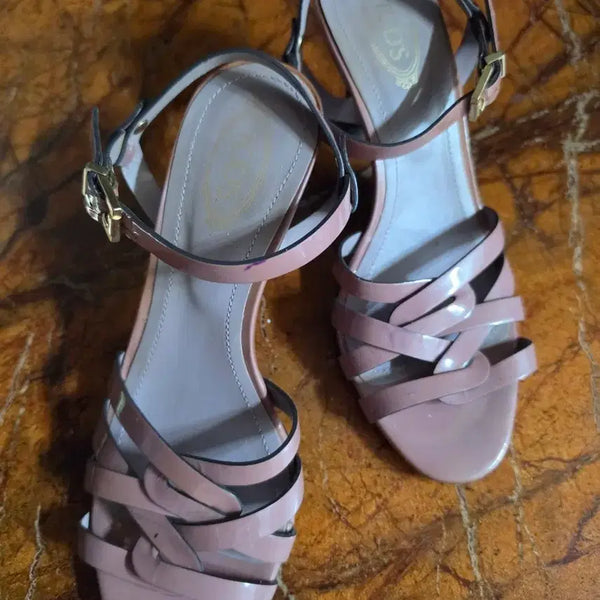[BUNJANG] TOD'S Enamel Strap Sandals / 이태리 토즈 TOD'S 에나멜 스트랩 샌들 34 (220)