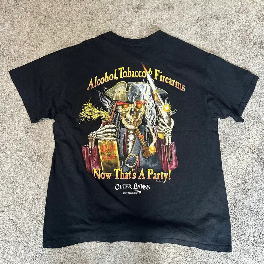 [BUNJANG] Joe Blow Vintage Graphic Pirate T-Shirt (L) / 빈티지 조블로우(Joe Blow) 그래픽 해적 티셔츠L
