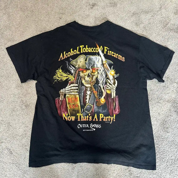[BUNJANG] Joe Blow Vintage Graphic Pirate T-Shirt (L) / 빈티지 조블로우(Joe Blow) 그래픽 해적 티셔츠L