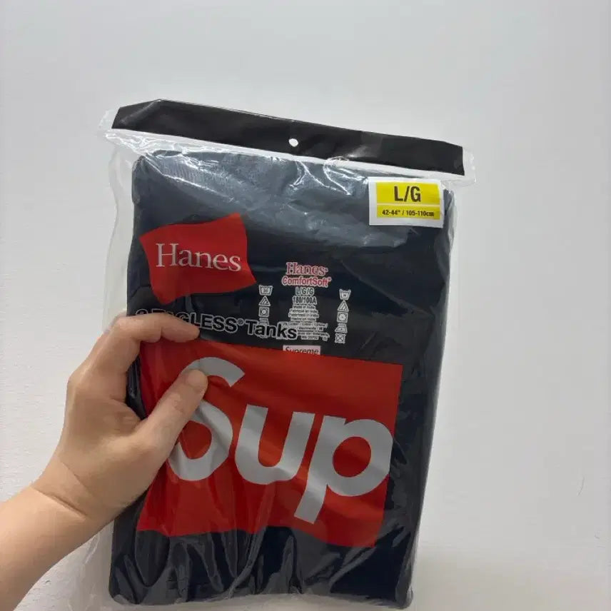[BUNJANG] Supreme Hanes Tagless Tank Tops Black L / 슈프림 탱크탑 블랙 단품 L