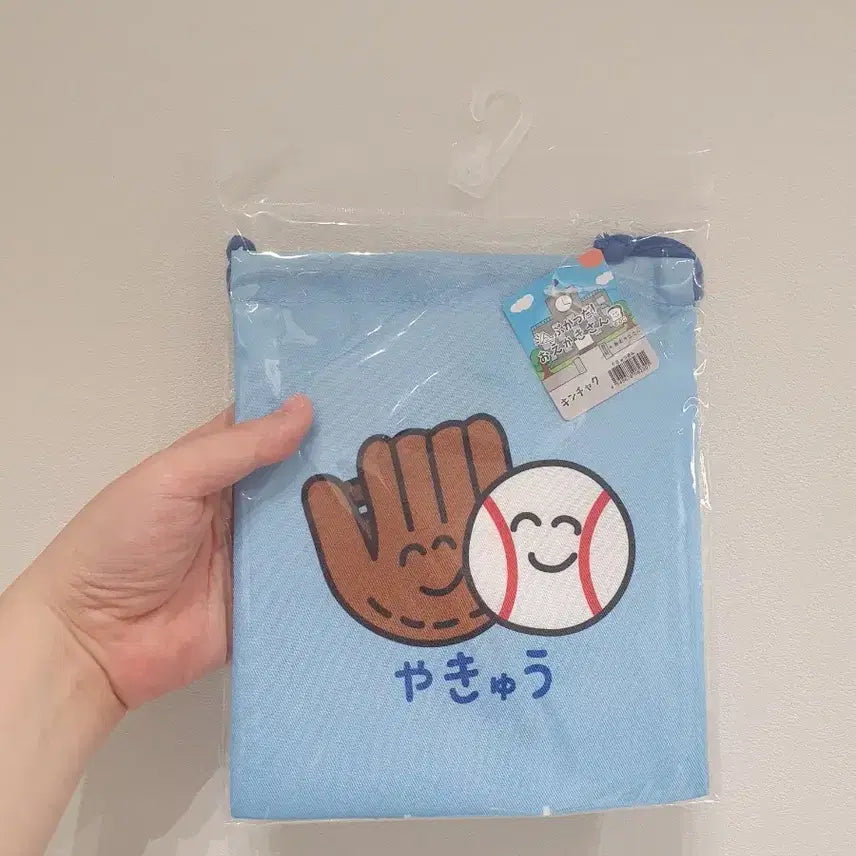 [BUNJANG] Oekaki-san Baseball Drawstring Pouch / 오에카키상 야구 조리개 파우치 스트링 파우치