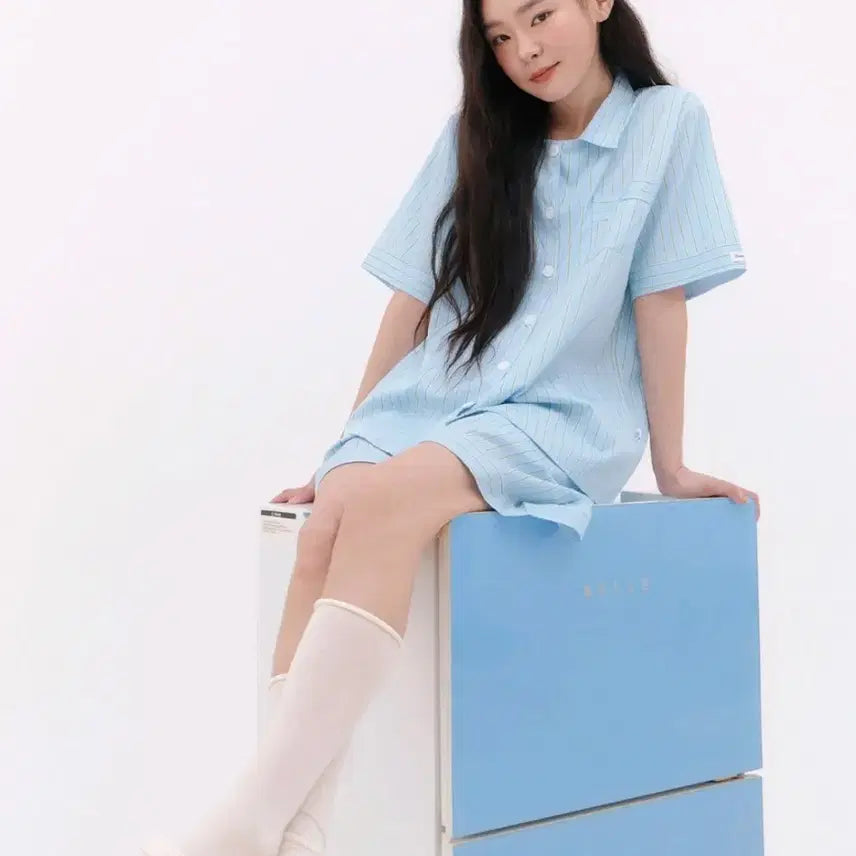 [BUNJANG] Offhour Sienna Short Sleeve Pajama Set / 오프아워 시에나 반팔 잠옷 세트