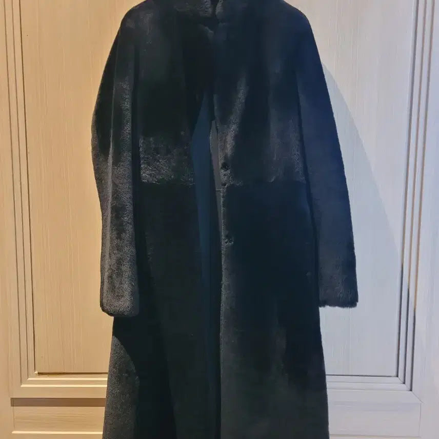 [BUNJANG] Daehae Real Sheepskin Reversible Long Mustang Jacket / (미사용제품) 리얼 양가죽 리버서블 롱 무스탕